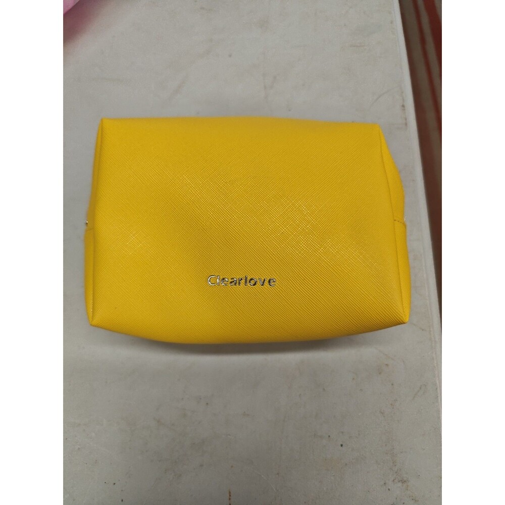 Clear Love Makeup Bag Yellow